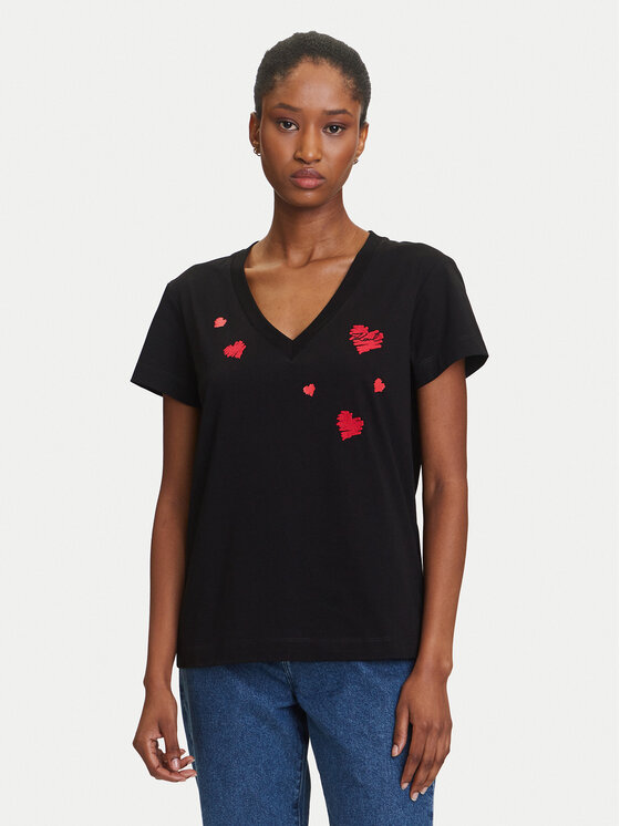 KARL LAGERFELD T-Shirt A3W17017 Czarny Regular Fit