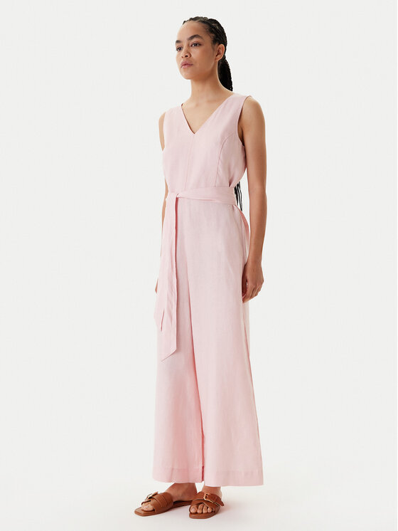 United Colors Of Benetton Kombinezon 4AGHDT00E Różowy Wide Leg