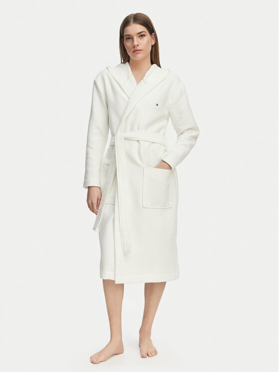 Tommy Hilfiger Szlafrok UW0UW06322 Kremowy