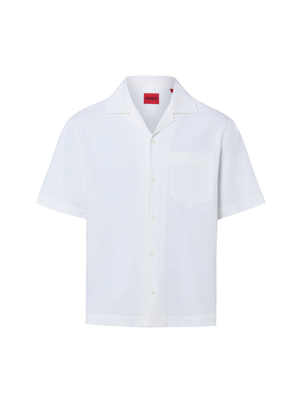 HUGO Męska koszulka z krótkim rękawem - Exolino Mężczyźni Comfort Fit Bawełna biały, XL