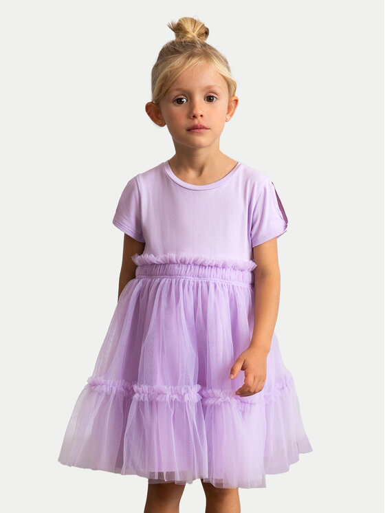 Mayoral Sukienka elegancka 3915 Fioletowy Regular Fit
