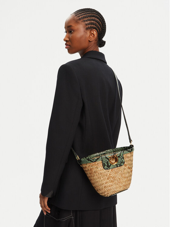 PINKO Torebka Love Summer Bucket PE 25 PLTT 103325 A2GO Beżowy