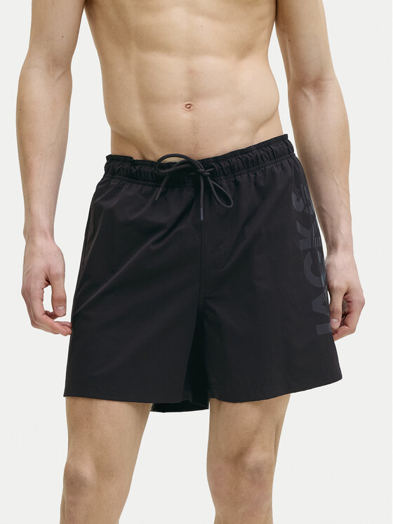 Jack & Jones Szorty kąpielowe Maui Wave 12291391 Czarny Regular Fit