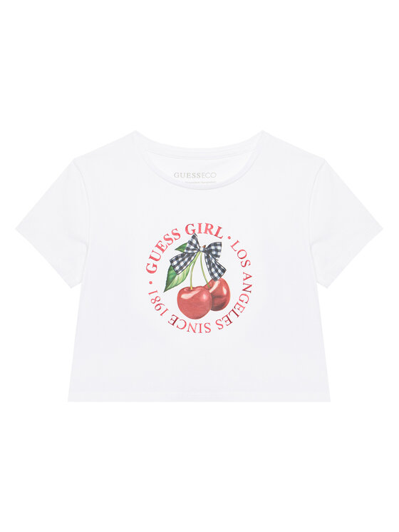 Guess T-Shirt J6RI02 K6YW4 Biały Relaxed Fit