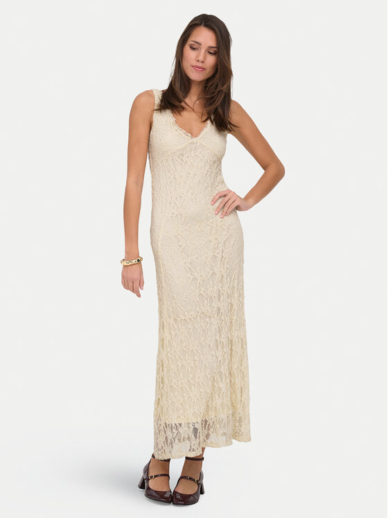 ONLY Sukienka wieczorowa Albina 15372795 Kremowy Regular Fit miniaturka