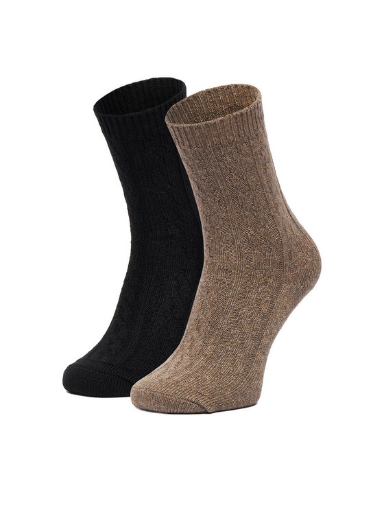Nine West Skarpety długie CEO_LA_NW_17637_W_AW25 (2-PACK) Czarny