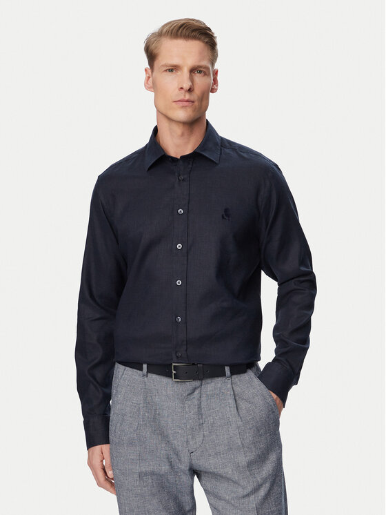 KARL LAGERFELD Koszula 605084 562791 Granatowy Regular Fit