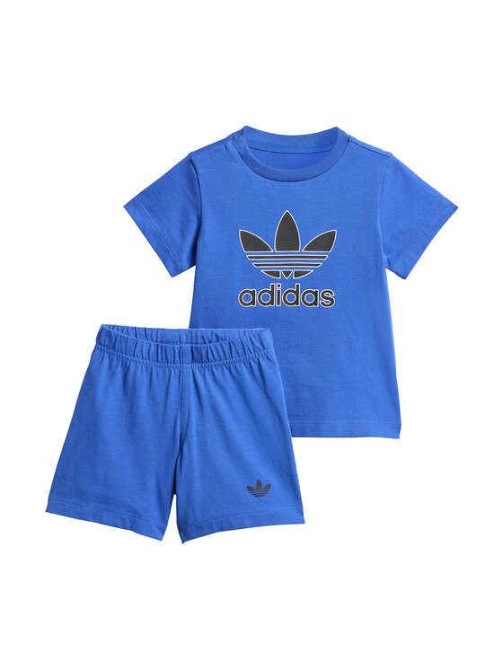adidas Komplet t-shirt i spodenki Big Logo Execution KA2652 Niebieski Regular Fit