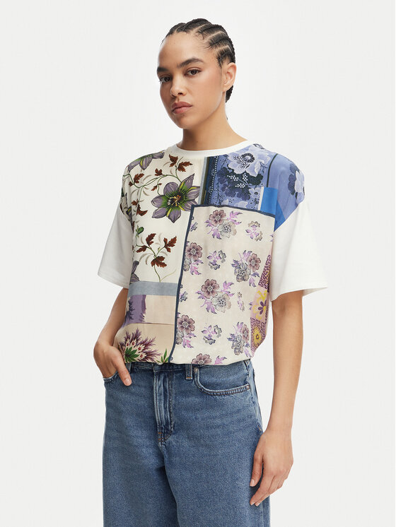 Weekend Max Mara T-Shirt Pampas 2615941062 Kolorowy Relaxed Fit