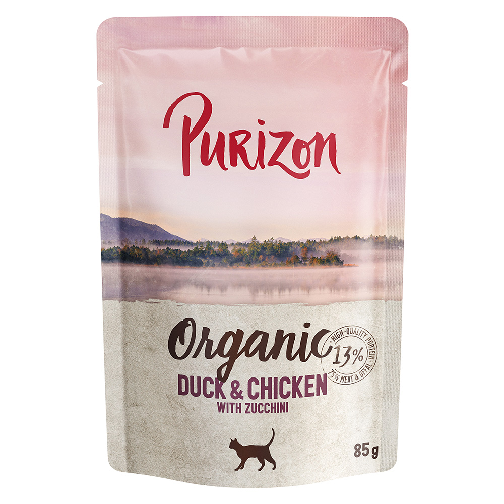 Korzystny pakiet Purizon Organic, 12 x 85 g - Biokaczka z biokurczakiem oraz biocukinią