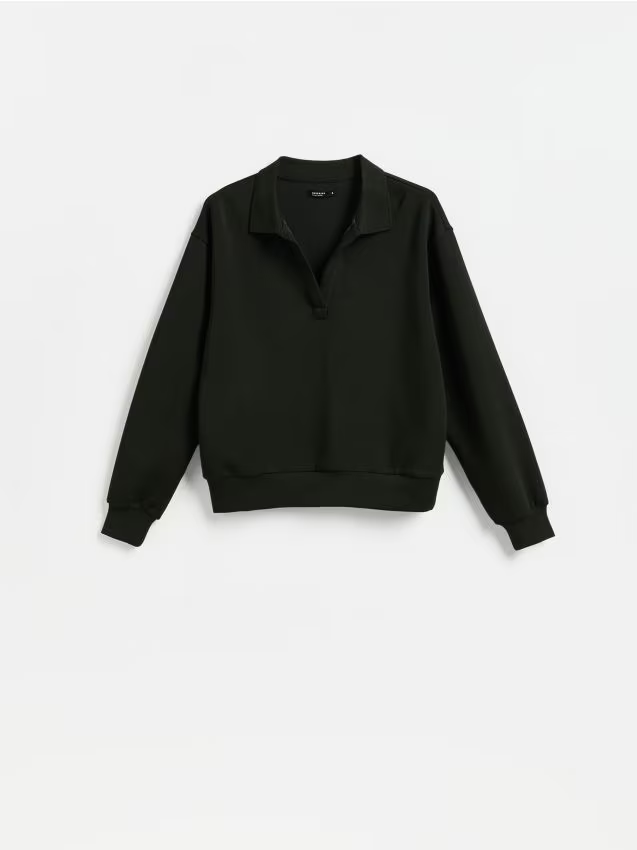 Reserved - Bluza z dodatkiem modalu - morski