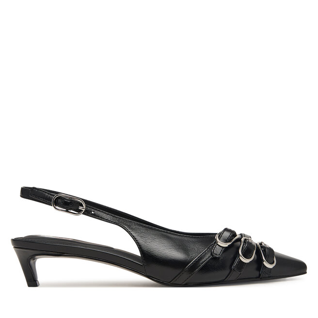 Tommy Jeans Czółenka Tjw Sling Back Kitten Heels EN0EN03171 Czarny