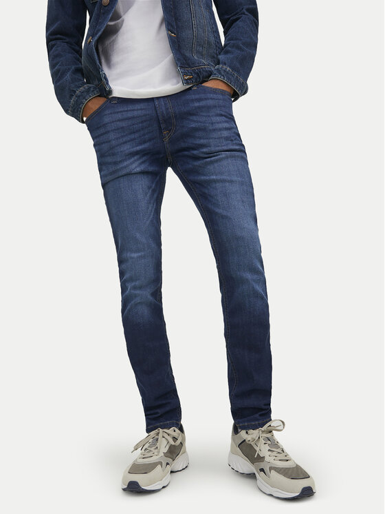Jack & Jones Jeansy Liam 12110056 Granatowy Skinny Fit miniaturka