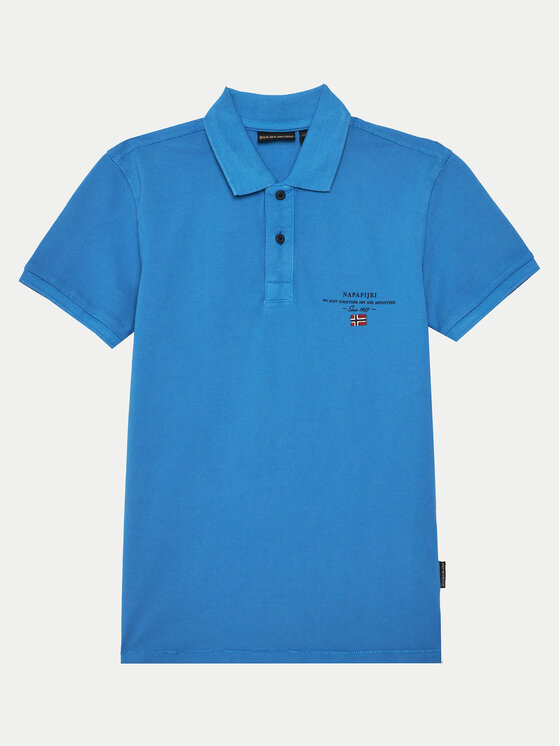 Napapijri Polo Elbas 5 NP0A4G4NB2W1 D Niebieski Regular Fit