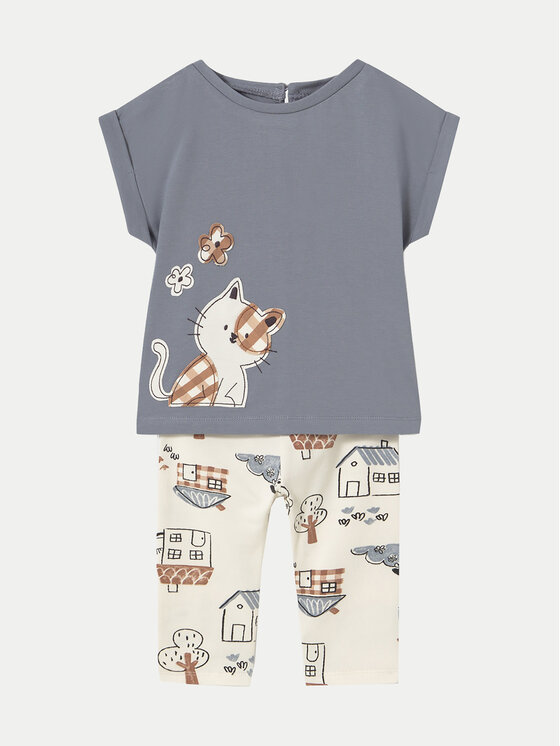 Mayoral Komplet t-shirt i legginsy 1738 Kolorowy Regular Fit
