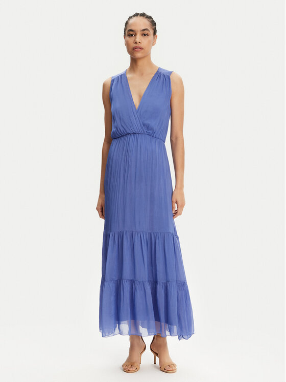 Haveone Sukienka letnia AFF-N005 Niebieski Loose Fit