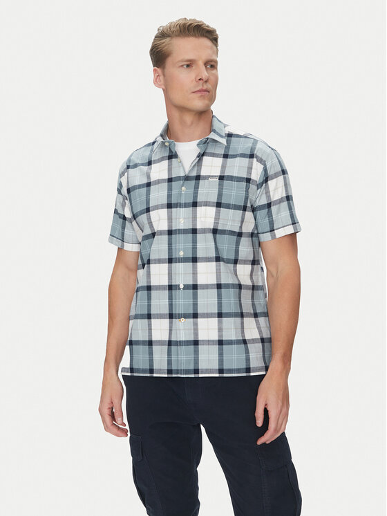 Barbour Koszula Douglas MSH5077TN45 Szary Regular Fit