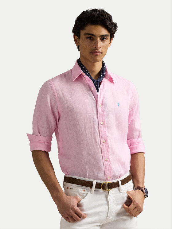 Polo Ralph Lauren Koszula 710968915002 Różowy Slim Fit