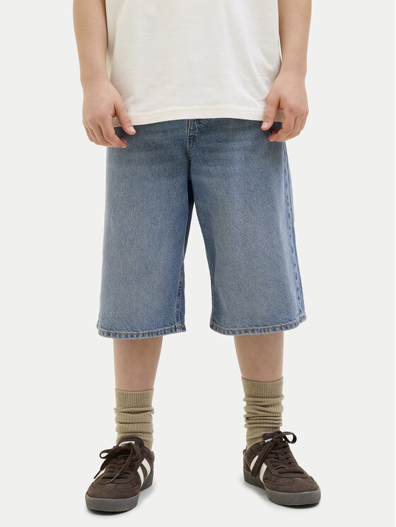 Jack & Jones Junior Szorty jeansowe Ron 12272044 Niebieski Baggy Fit