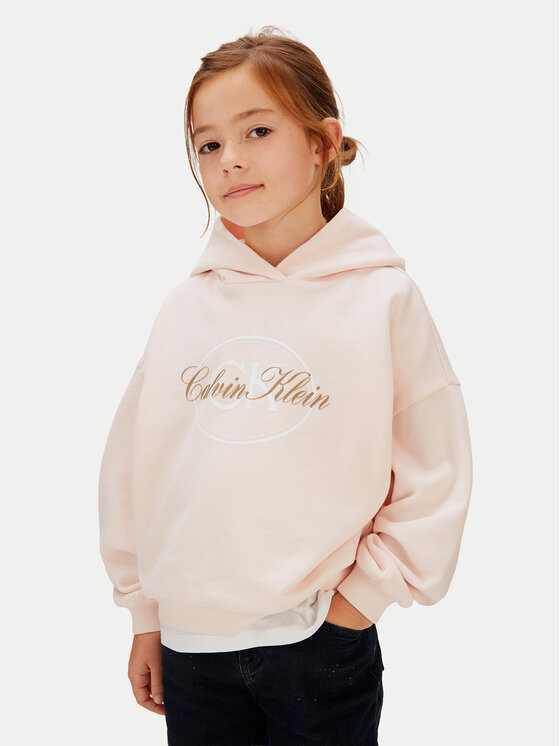 Calvin Klein Bluza Oval LVCKSJB23G Różowy Relaxed Fit