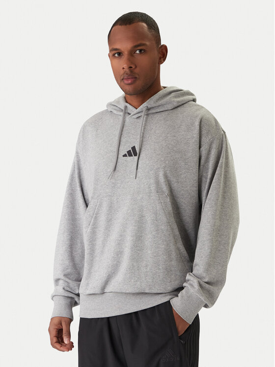 adidas Bluza Essentials Feel Cozy JE3851 Szary Regular Fit