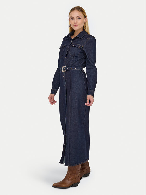 ONLY Sukienka jeansowa Camomile 15357757 Granatowy Regular Fit