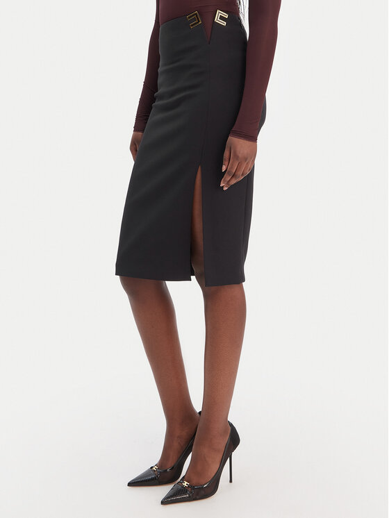 Elisabetta Franchi Spódnica ołówkowa GO-147-61E2-V320 Czarny Regular Fit