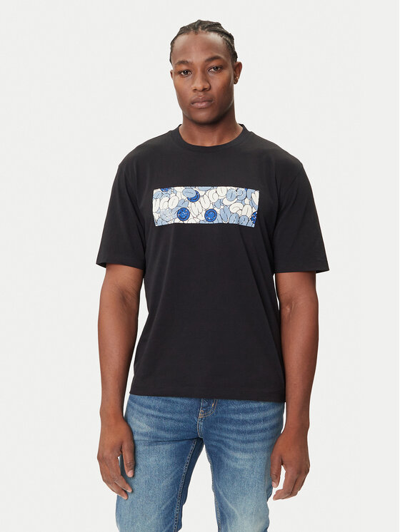HUGO T-Shirt Nurix 50545128 Czarny Regular Fit