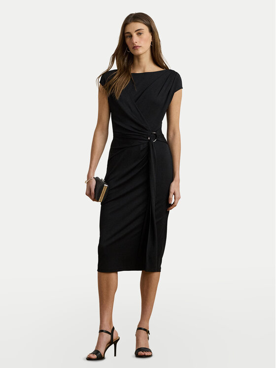 LAUREN RALPH LAUREN Sukienka koktajlowa 200973601001 Czarny Slim Fit