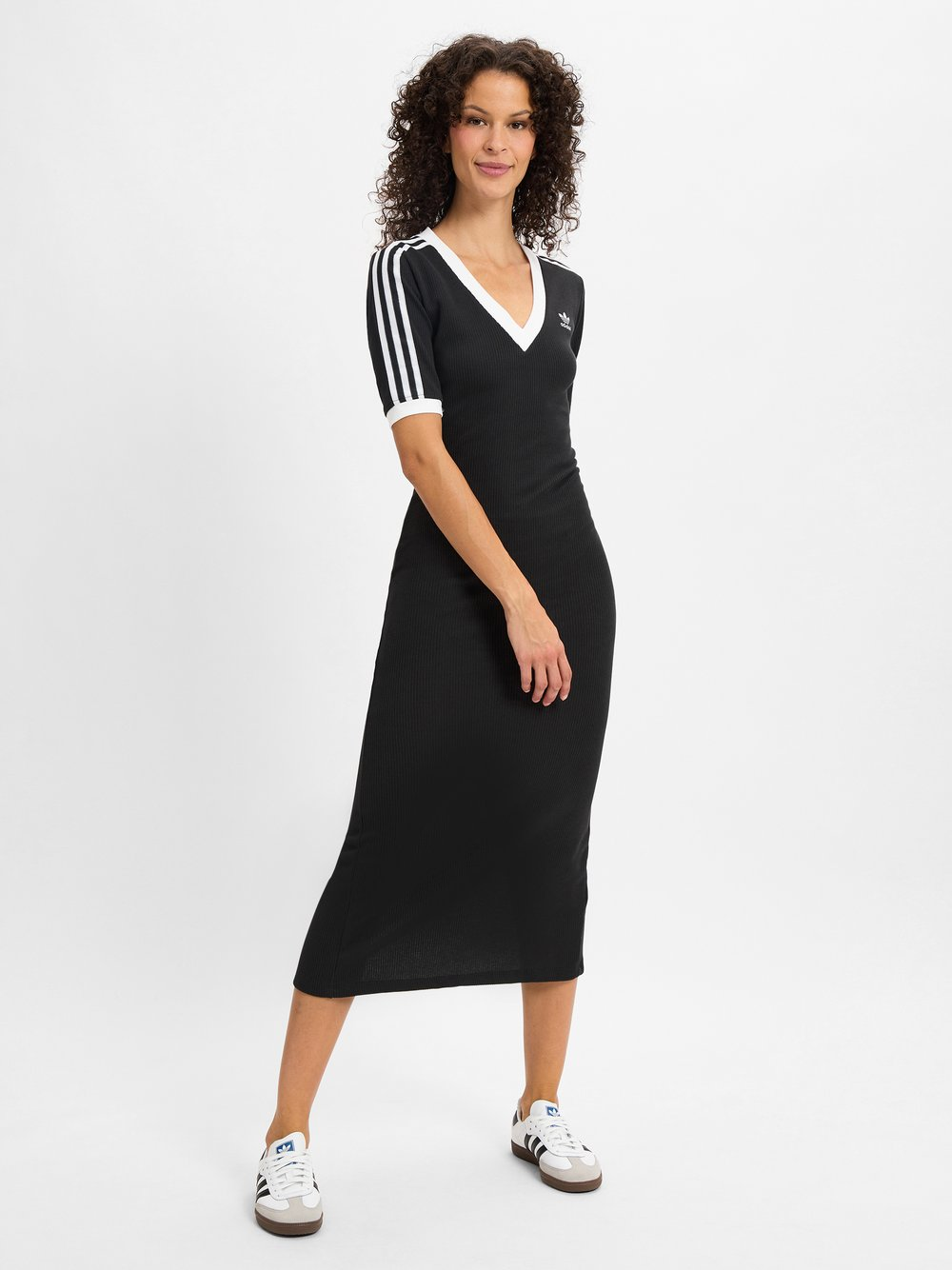 adidas Originals Damska sukienka z dzianiny Kobiety czarny, XS