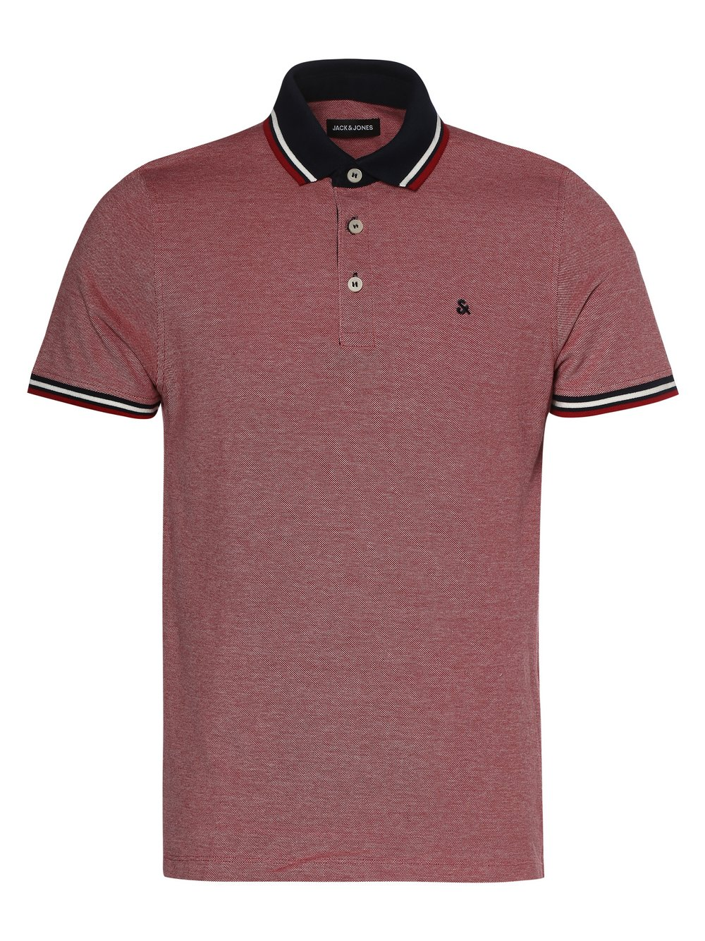 Jack & Jones Męska koszulka polo Mężczyźni Bawełna czerwony, M