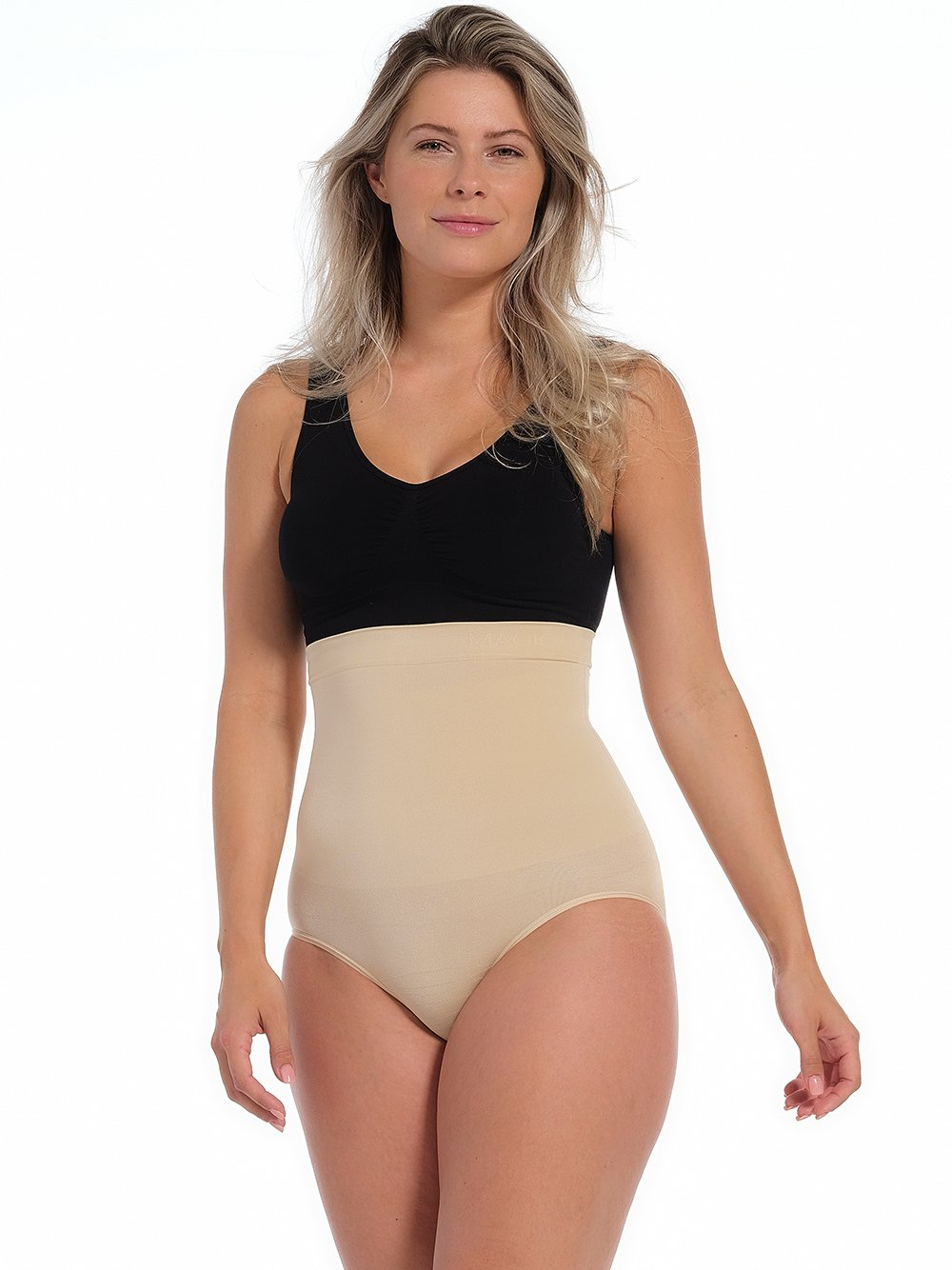 MAGIC Bodyfashion Damskie figi modelujące Comfort Waistnipper Brief Kobiety Sztuczne włókno beżowy, M