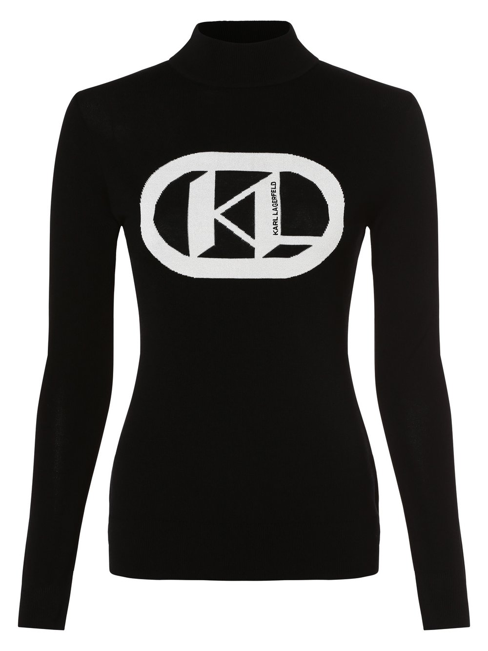 KARL LAGERFELD Sweter damski Kobiety wiskoza czarny, M