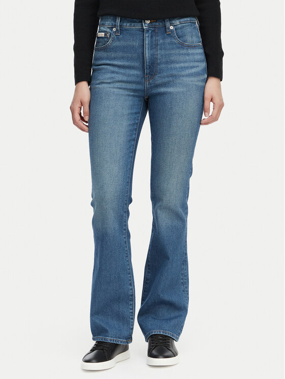 Calvin Klein Jeans Jeansy LV047F666G Granatowy Bootcut Fit