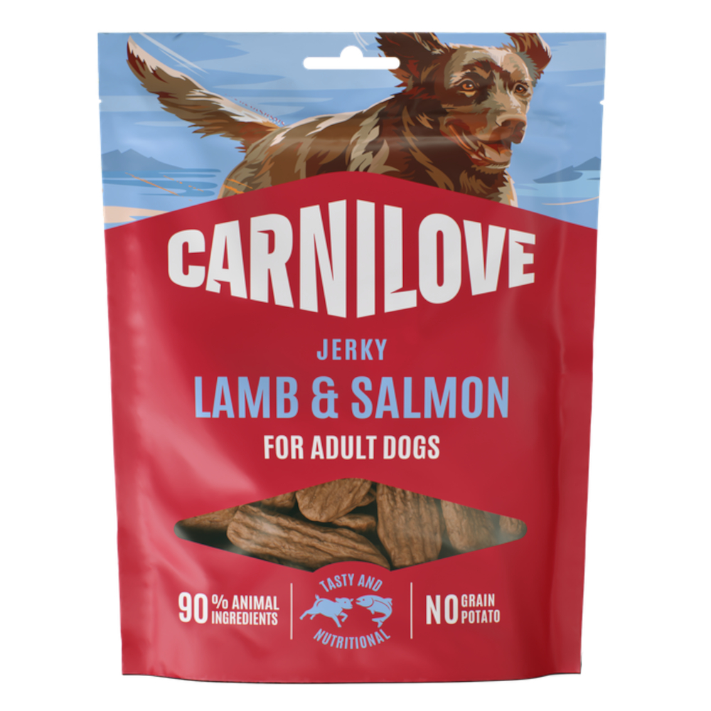 Carnilove Dog Jerky Snack - Jagnięcina i łosoś, 2 x 100 g