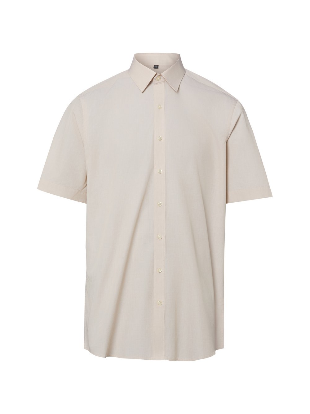 Finshley & Harding Męska koszulka z krótkim rękawem Mężczyźni Modern Fit Bawełna (100%) beżowy, 40