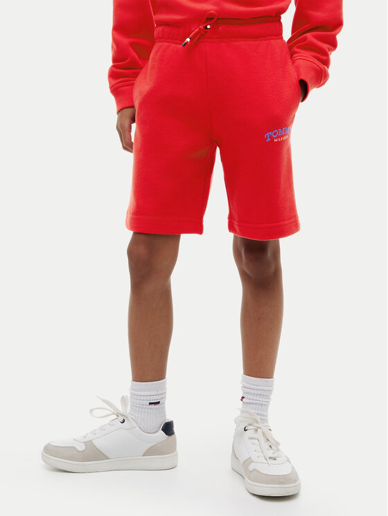 Tommy Hilfiger Szorty sportowe KB0KB10242 Czerwony jasny Regular Fit