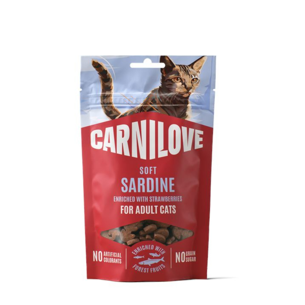 Carnilove Cat Soft Snack - Sardynka z truskawką, 4 x 50 g