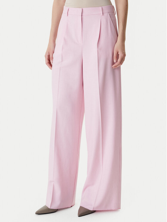 Marella Spodnie palazzo Slogan2 2615131311 Różowy Wide Leg