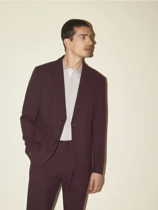 Reserved - Marynarka slim fit - mahoniowy