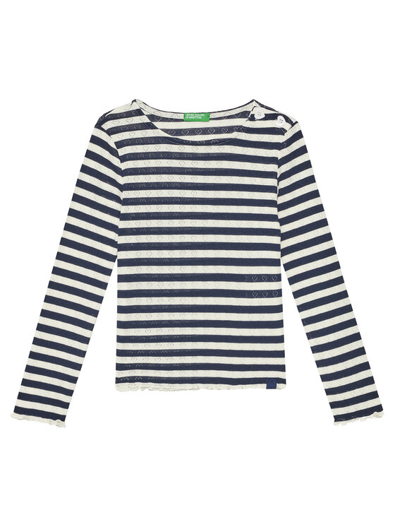 United Colors Of Benetton Bluzka 33LQC10OM Granatowy Regular Fit