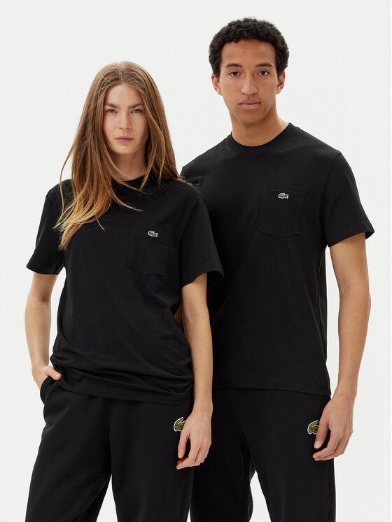Lacoste T-Shirt TH2827 Czarny Regular Fit