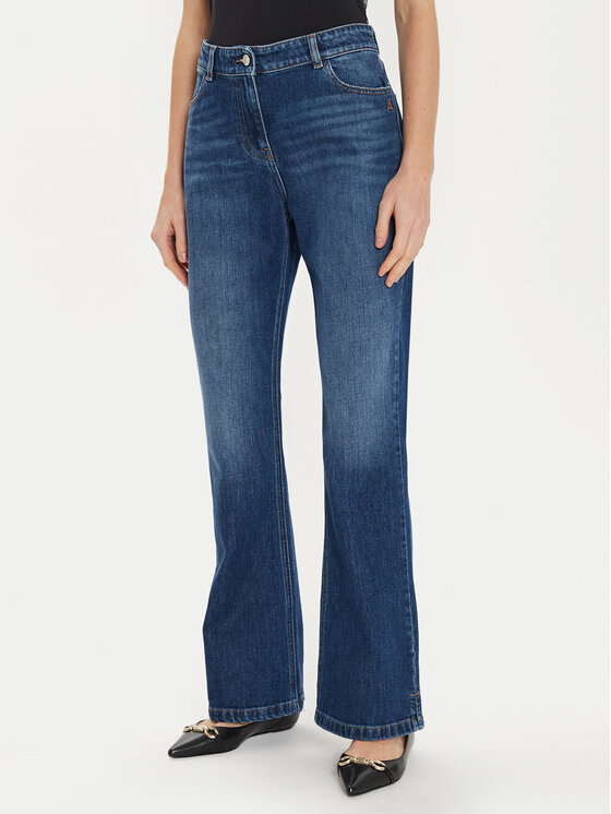 TWINSET Jeansy 242AT2273 Niebieski Flare Fit