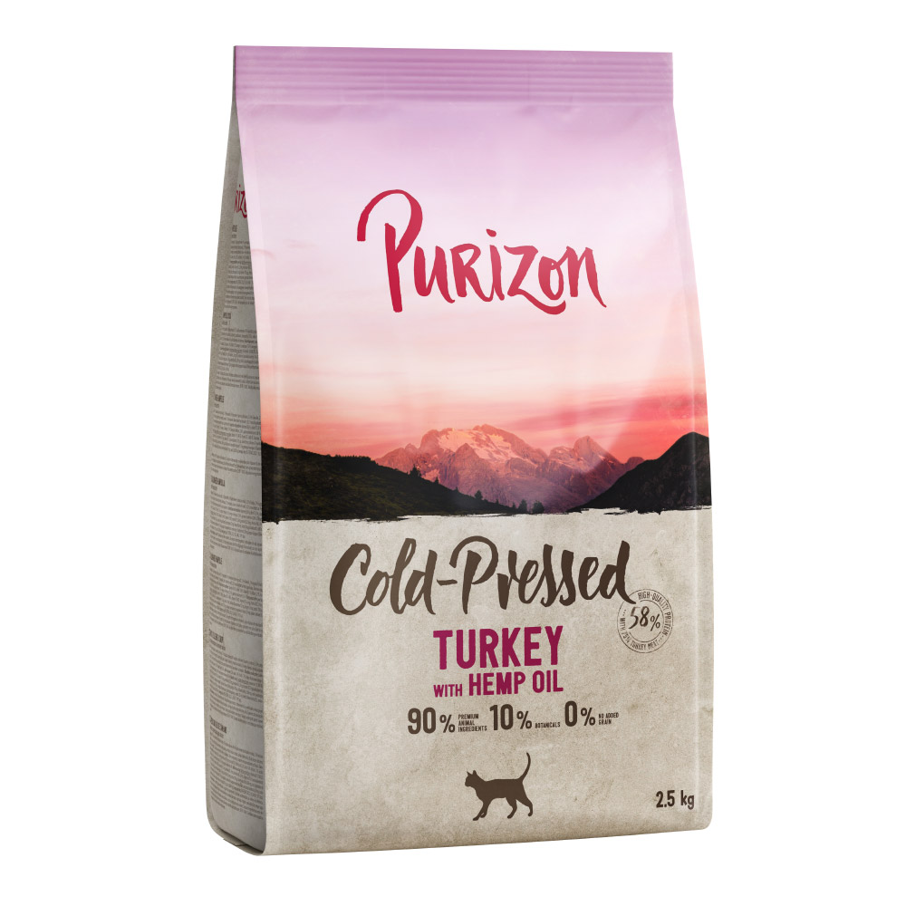 Purizon Coldpressed, indyk z olejem konopnym, tłoczona na zimno - 2 x 2,5 kg