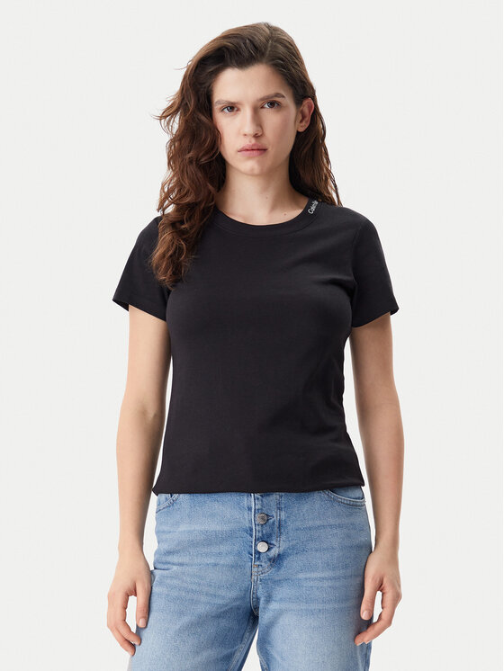 Calvin Klein Jeans T-Shirt Logo J20J225540 Czarny Regular Fit
