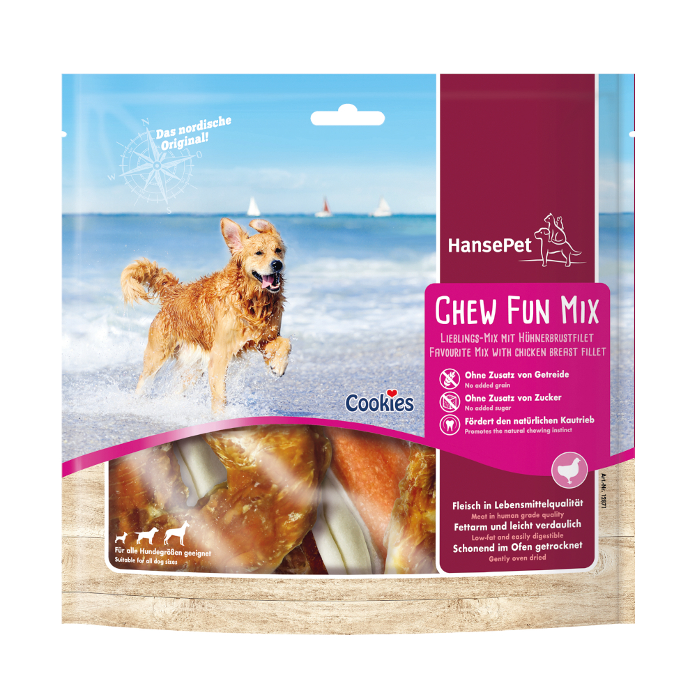 Hansepet Cookies Chew Fun Mix, z kurczakiem - 380 g miniaturka
