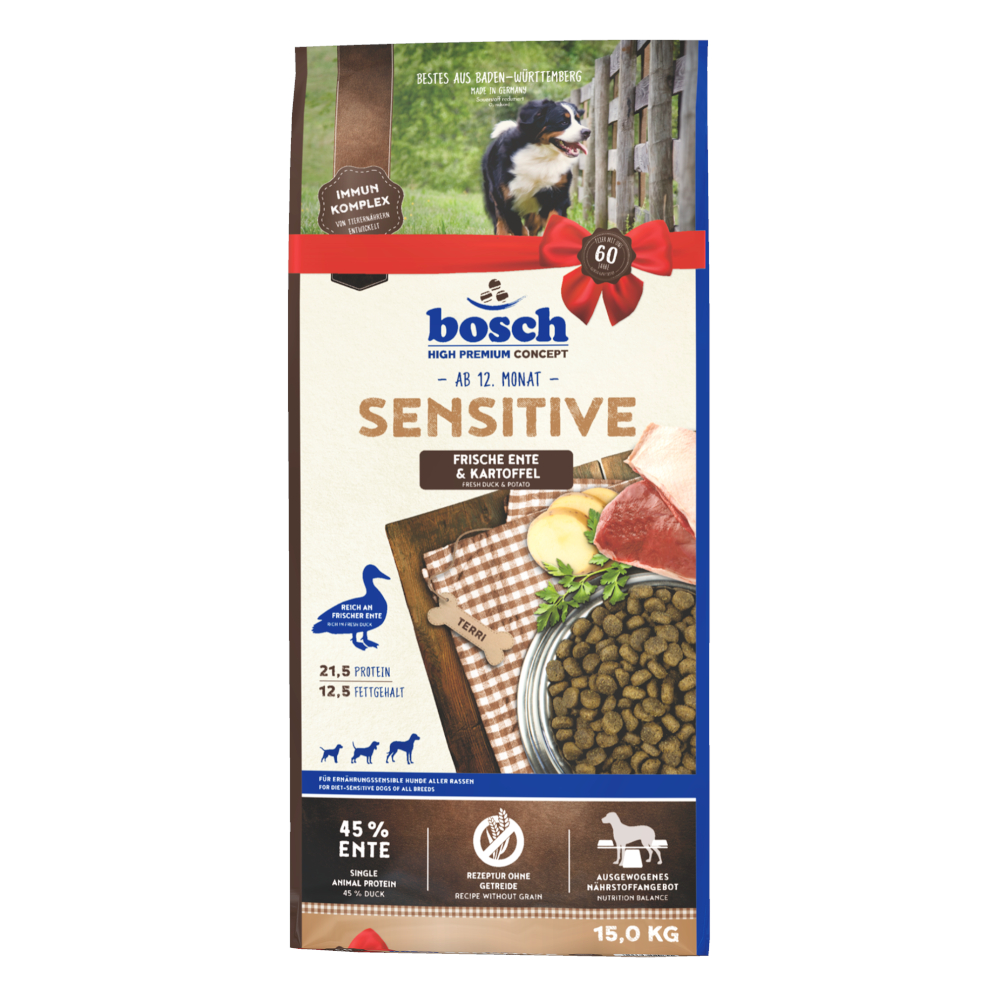 bosch Sensitive, kaczka i ziemniaki - 2 x 15 kg