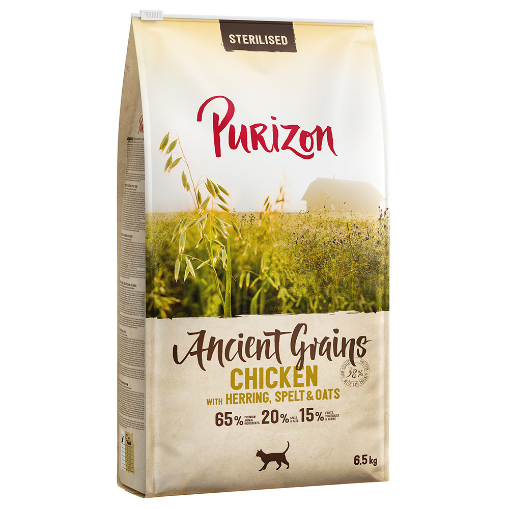 Purizon Adult Sterilised, kurczak z rybą - prazboża - 2 x 6,5 kg