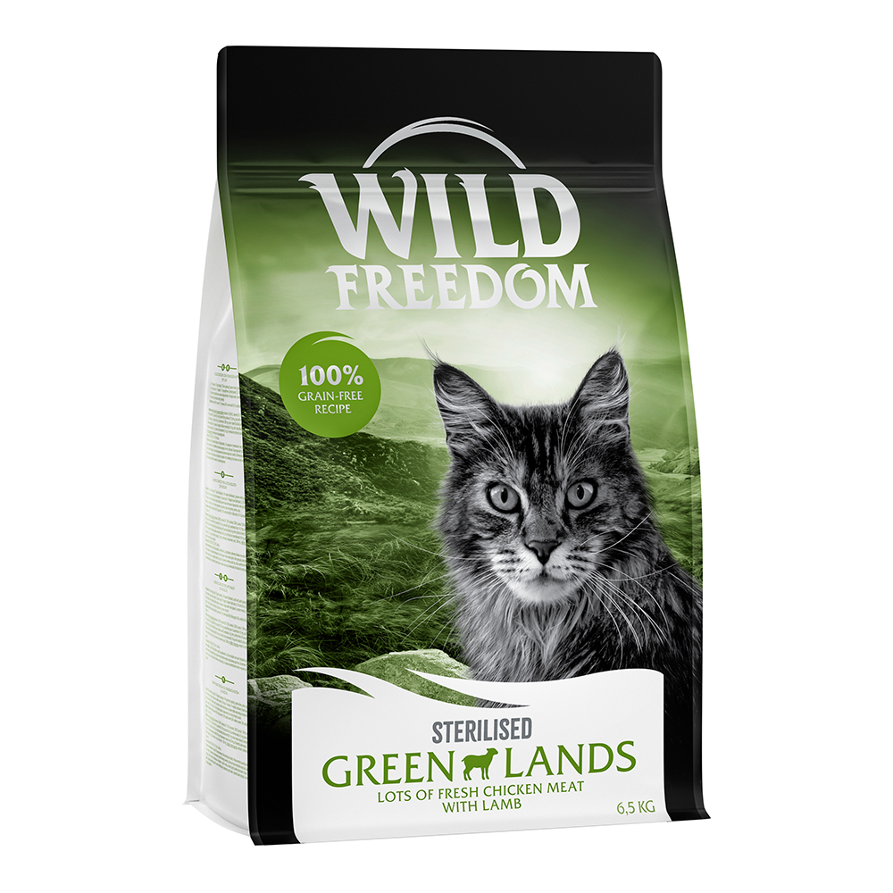 Wild Freedom Adult "Green Lands" Sterilised, jagnięcina - bezzbożowa receptura - 2 x 6,5 kg