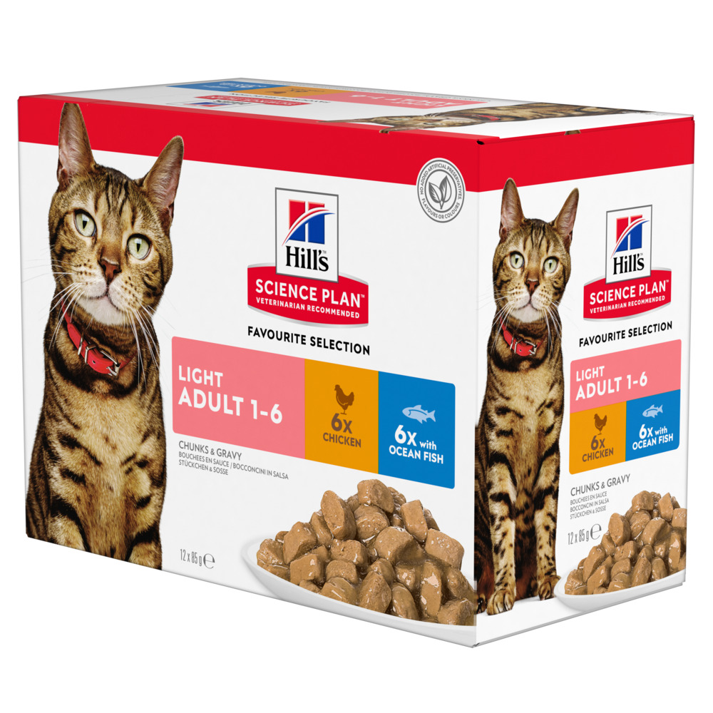 Hill's Science Plan Adult Light - Kurczak i ryba, 24 x 85 g